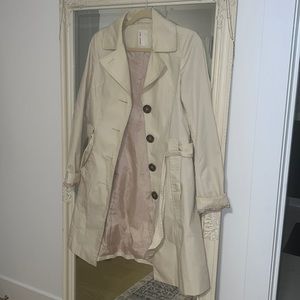Beige trench coat